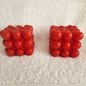 NEW Valentine's day 25oz traditional Red Heart Bubble Figural Candle bundle of 2